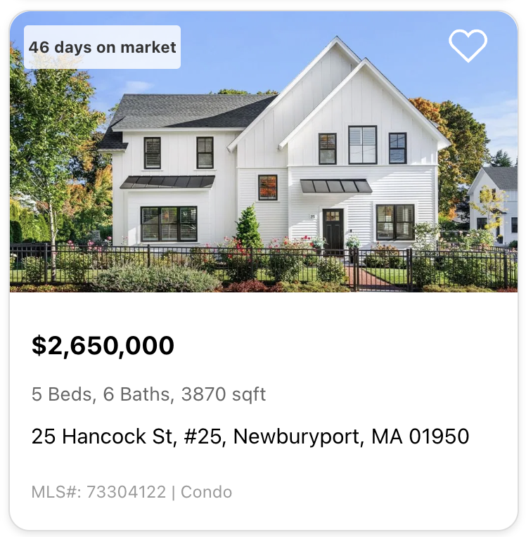 25 Hancock St, Newburyport Listing Card